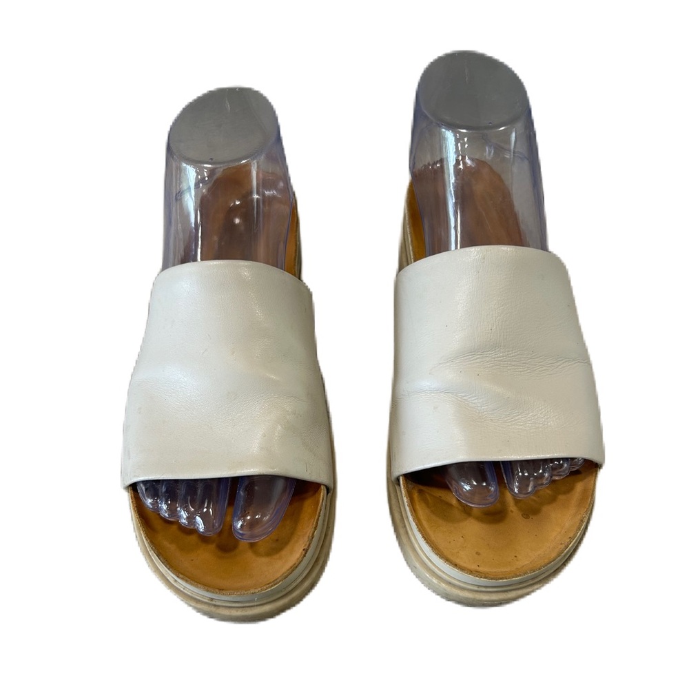 Vagabond Shoemakers Erin Women's Off White Leather Slide Sandals Size US 7 Beach